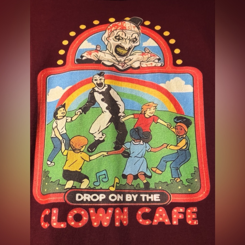 Terrifier - Art - Clown Cafe unisex burgundy XL shirt
